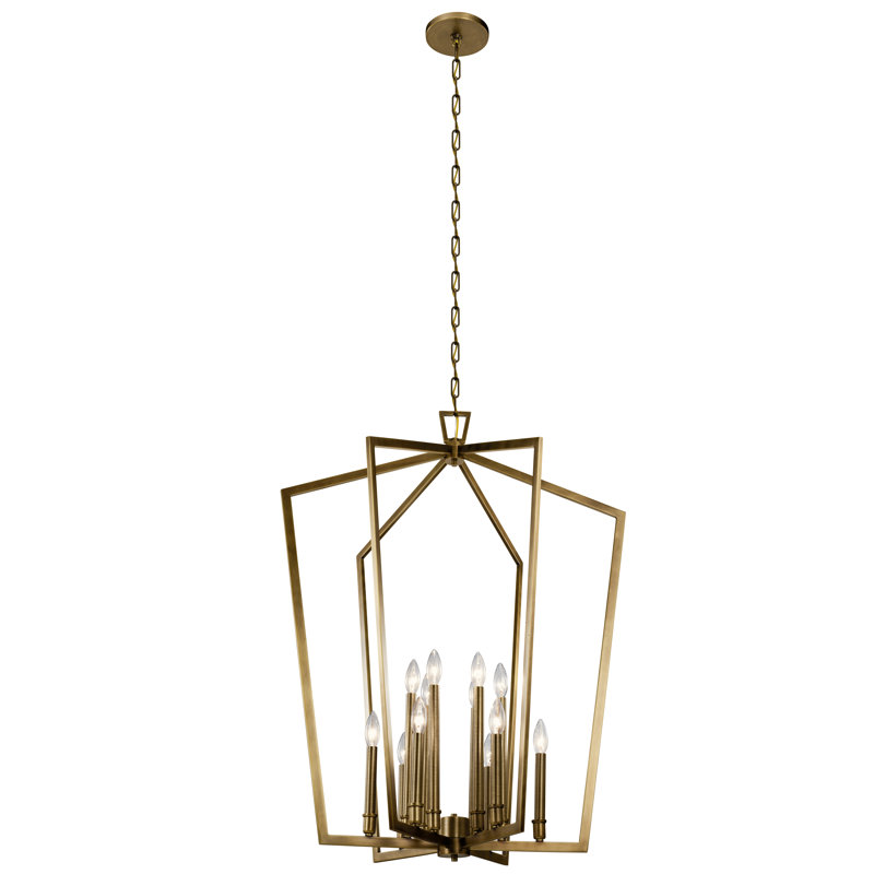 12 - Light Geometric Chandelier
