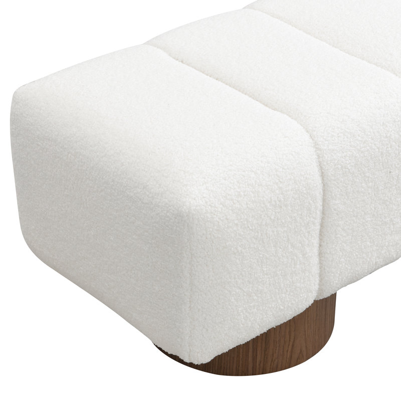 Banc rembourré en blanc Boucle