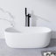 Baignoire de trempage autoportante en résine 51 po à surface solide avec trop-plein et bonde escamotable blanche 51 po