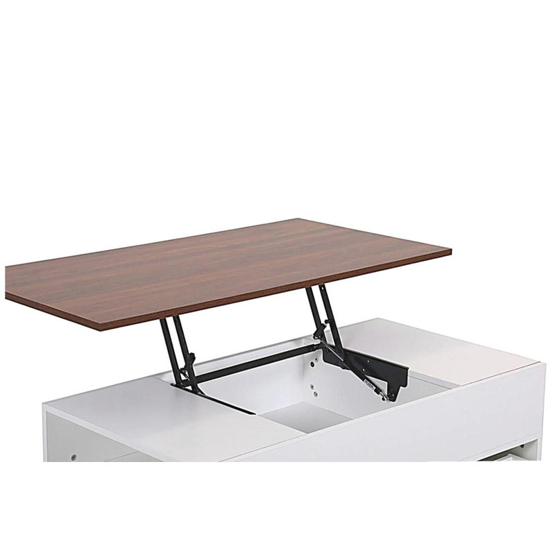 Table basse 45,5 "avec plateau relevable Luna, 2 tiroirs Luna