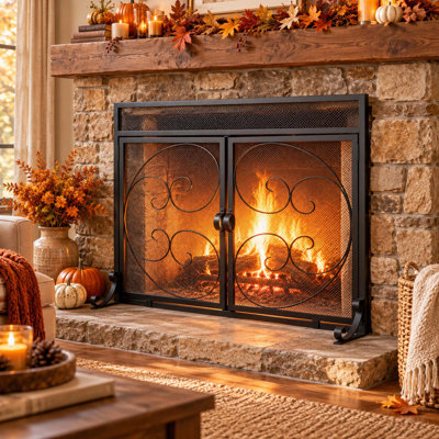 1 Panel Fireplace Screen