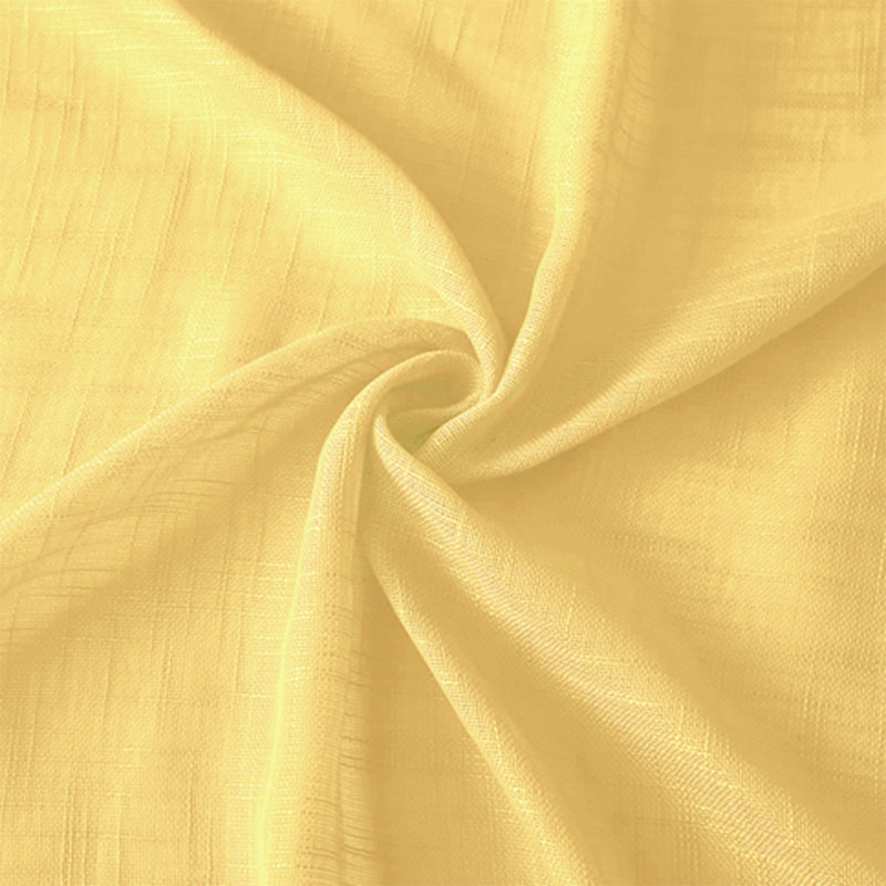 Rideau en polyester Taydan, Jaune, L 38 po x L 84 po