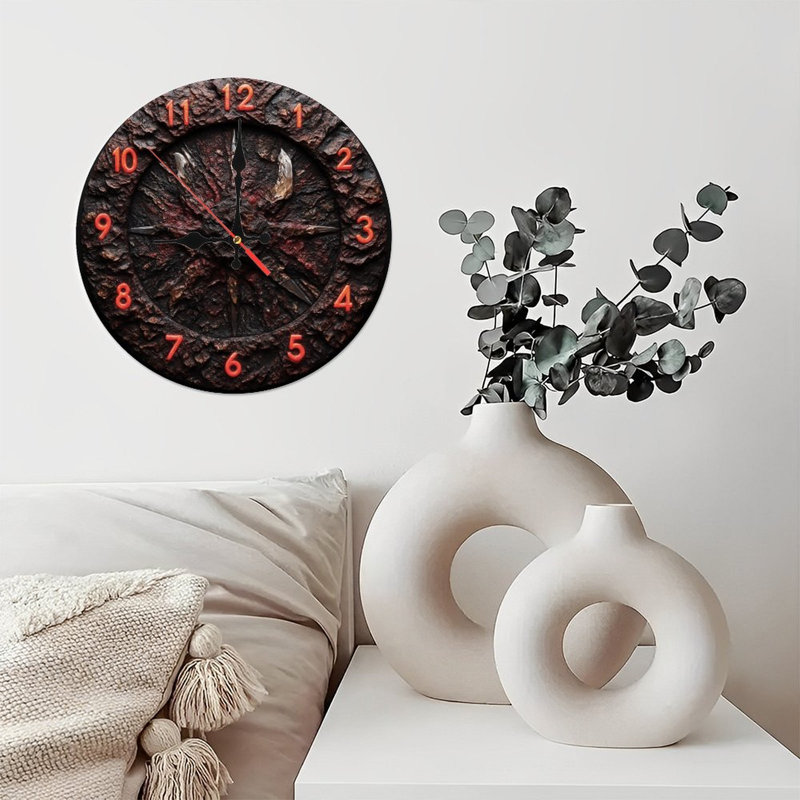 Horloge démoniaque, chiffres rouges