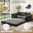 Convertible Queen Size Sleeper Sofa Bed, 70.9" Wide Modern Couch With 2 Pillows And Charging Port For Guest Room, Living Room, RVs-1411653585