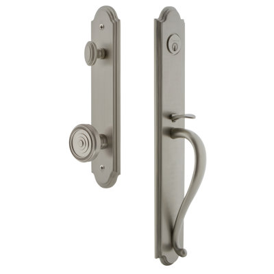 Arc One-Piece Handleset with Single Cylinder Deadbolt and S Grip with Soleil Knob