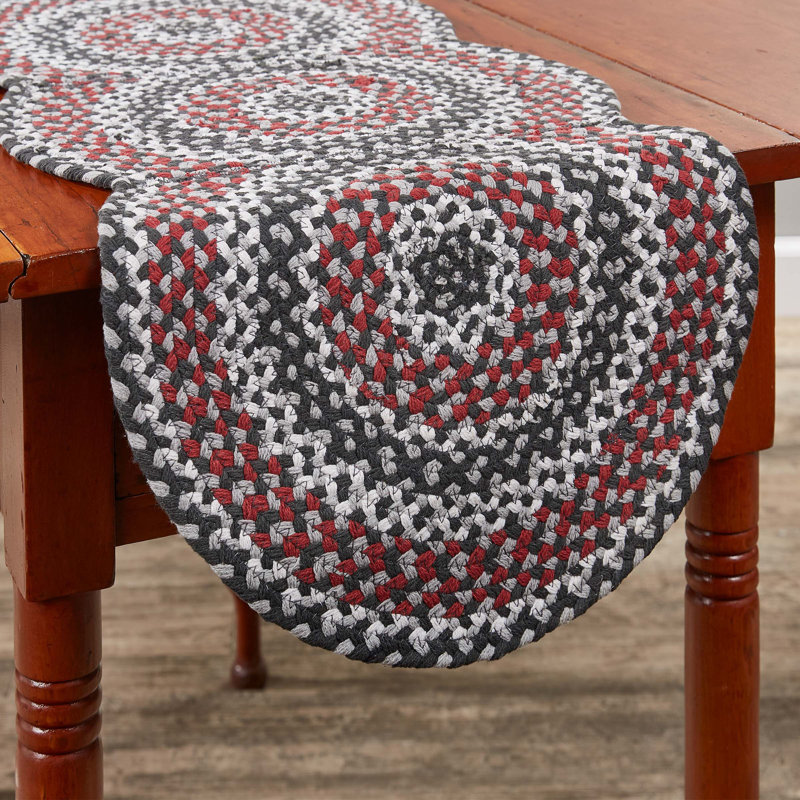 Red Barrel Studio® Braided Limestone Table Runner 15" X 34", 54" x 15"