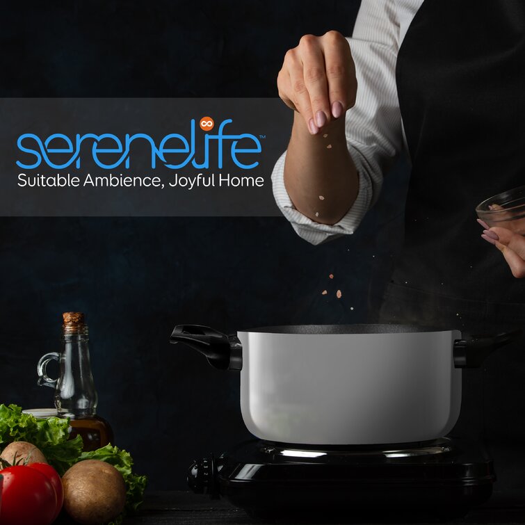SereneLife 20-Piece Gray Aluminum Nonstick Cookware Set SLCW20GRY