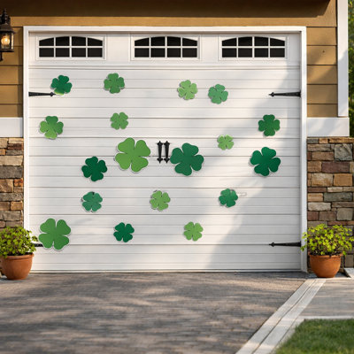 18 aimants de garage de la Saint-Patrick, trèfles verts
