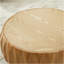 Table basse ronde en bois massif sculpté au design sculptural élégant-2039205980