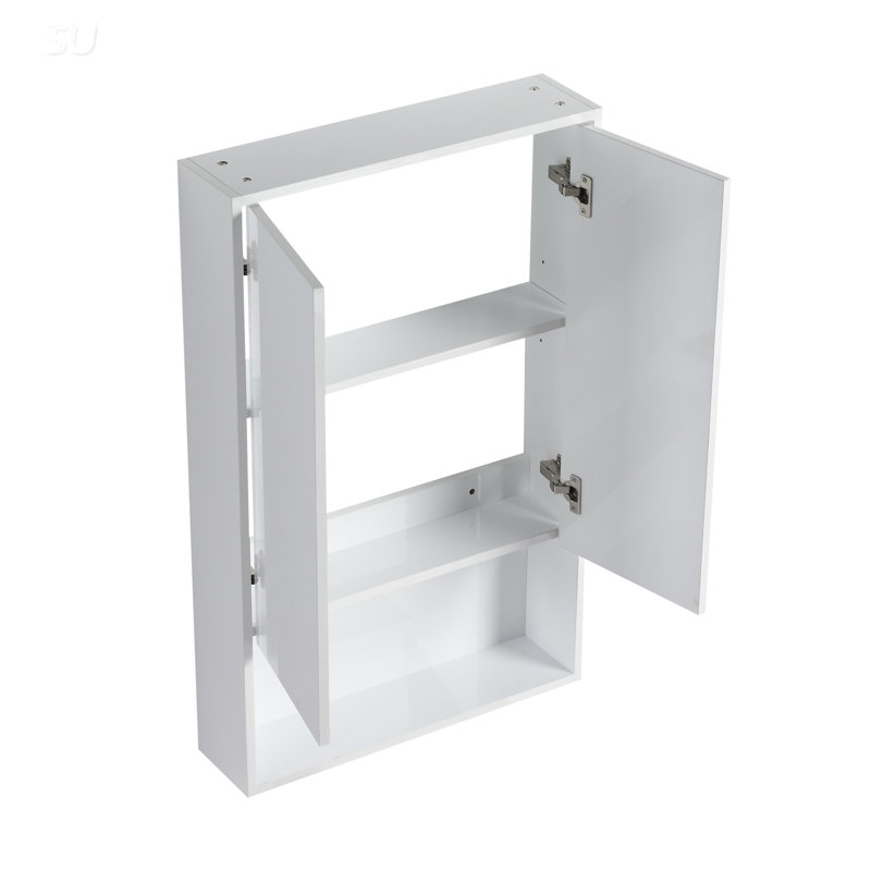 Meuble-lavabo autoportant de 48 pouces avec lavabo en résine, tiroirs à fermeture en douceur et armoire murale pour des solutions de rangement modernes