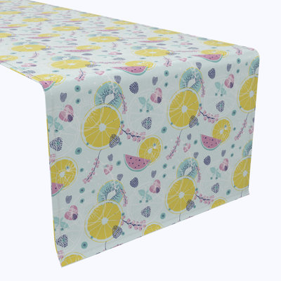Table Runner, 100% Cotton, 16X108", Summertime Design