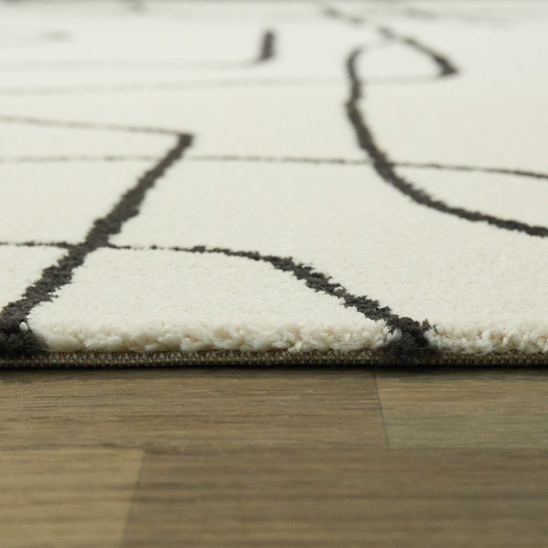 Goodrow Abstract Indoor Rug, Rectangle 5'3" x 7'