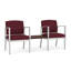 Structure tandem 2 places avec table centrale en acier Amherst-70961675-70961720-80033337