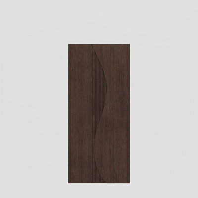 Porte à panneau 80 po Sway Slab Only Acajou - Contemporain, moderne, brut