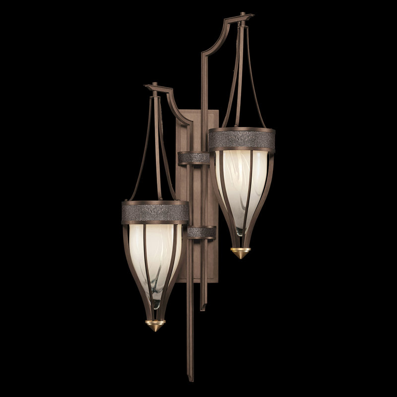 Mirage Armed Sconce, Pebble, Standard Bronze/Brass