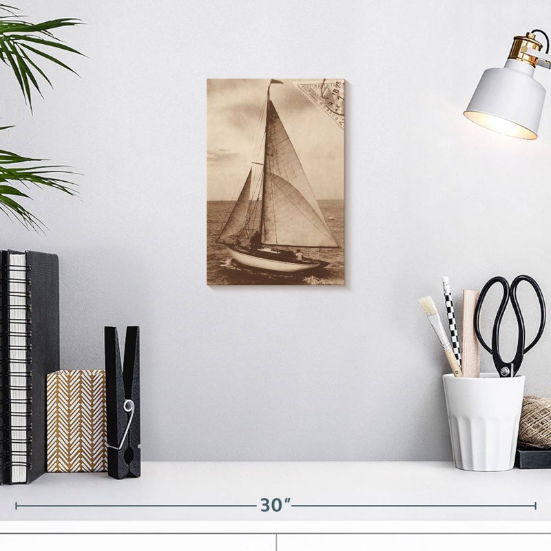 Aletra voile rétro II sépia, H 12 po x l 8 po