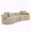 Canapé modulaire Cloud courbé minimaliste en chenille modulaire sans assemblage-105682790