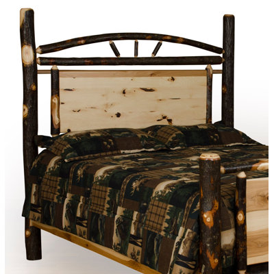 Hickory Solid Wood Panel Headboard