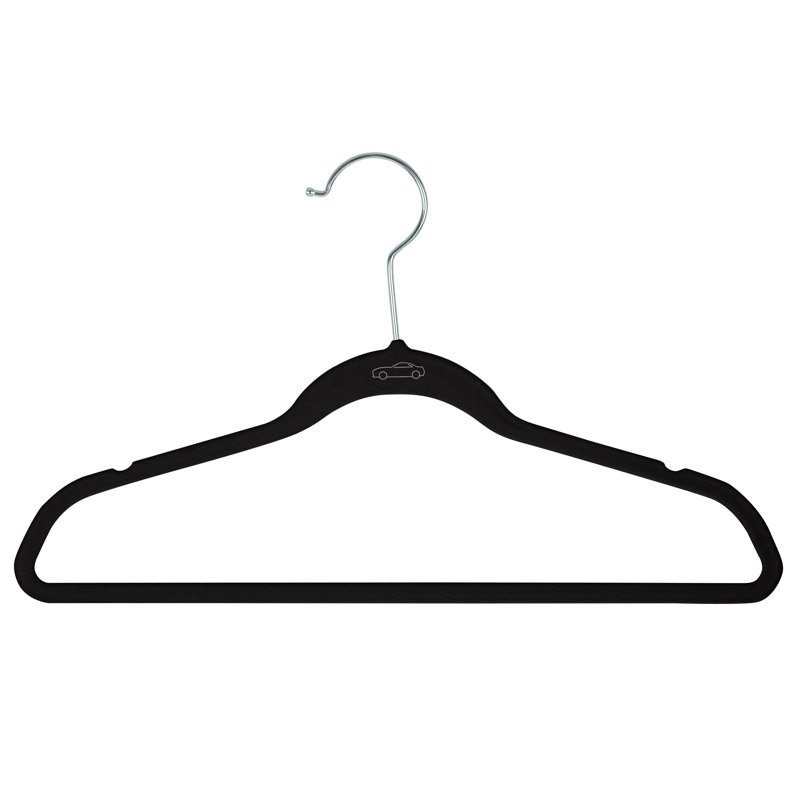 Cintre en plastique antidérapant pour enfant / robe / chandail Timothy, Noir, 50