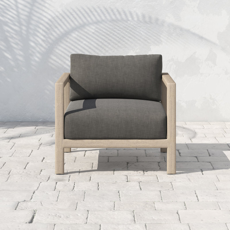 Sonoma Outdoor Teak Lounge Chair, Weathered Gray, Gray