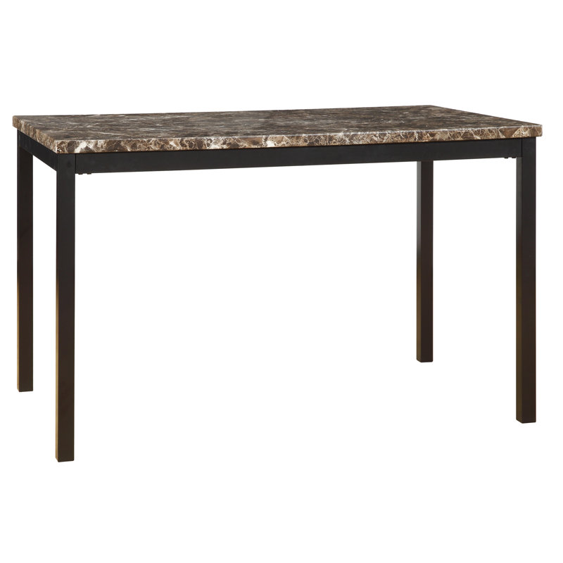Table de salle à manger Mizell, Noir / brun multicolore