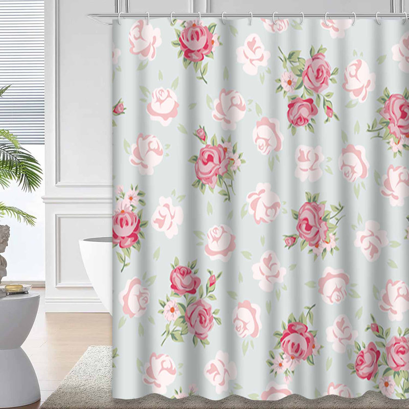 Rideau de douche Shabby Chic Roses, L 72 po x l 72 po