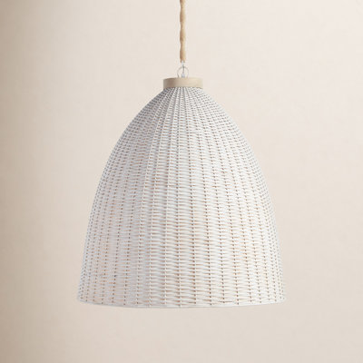 Olsen Single Light Rattan Dimmable Pendant