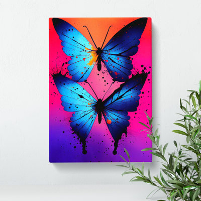 Butterflies With Dripping Paint No.2 - Print