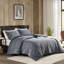 Couette très grande / très grande à motif de sergé délavé très grand / très grand King / King 3 pièces, coton respirant, standard 100, 2 taies décoratives surdimensionnées en coton douillet, élégance, housse de couette l 104 po x L 92 po-121262337