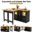 197cm Rotating Expandable and Foldable Bar Cabinet for Flexible Use