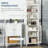 Tall Bathroom Storage Cabinet With 3 Tier Adjustable Shelves, Glass Door Cabinet