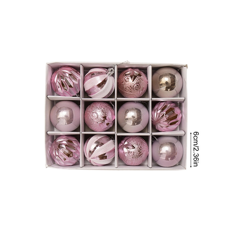 Ensemble de boules de Noël, Pink