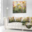 Coreopsis - Fleurs et éclaboussures de peinture - Coussin imprimé floral-29896341-29892817