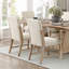 Ensemble de chaises d'appoint modernes et confortables en chenille beige moelleuse 2 pièces