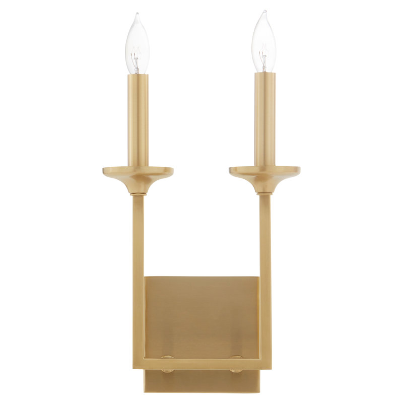 Danielo 2 Light Wall Mount | Aged Brass