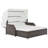 Double Sun Lounger Patio 2-Person Sun Lounger with Canopy Poly Rattan-1645588106