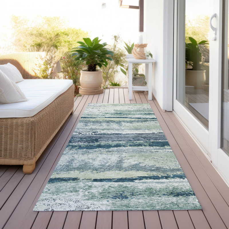Aleighna Area Rug with Non-Slip Backing, Runner 2'3" x 7'6"