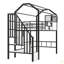 Lit mezzanine en métal avec toit et boîte de rangement, simple-1421154136