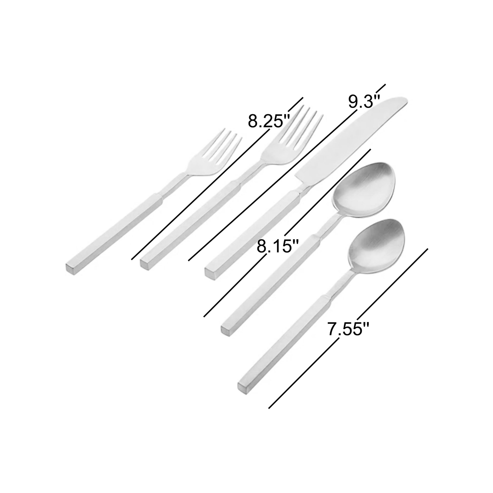 Cubit 20 Piece 18/10 Stainless Steel Flatware Set, Service for 4, Mirrored Gold