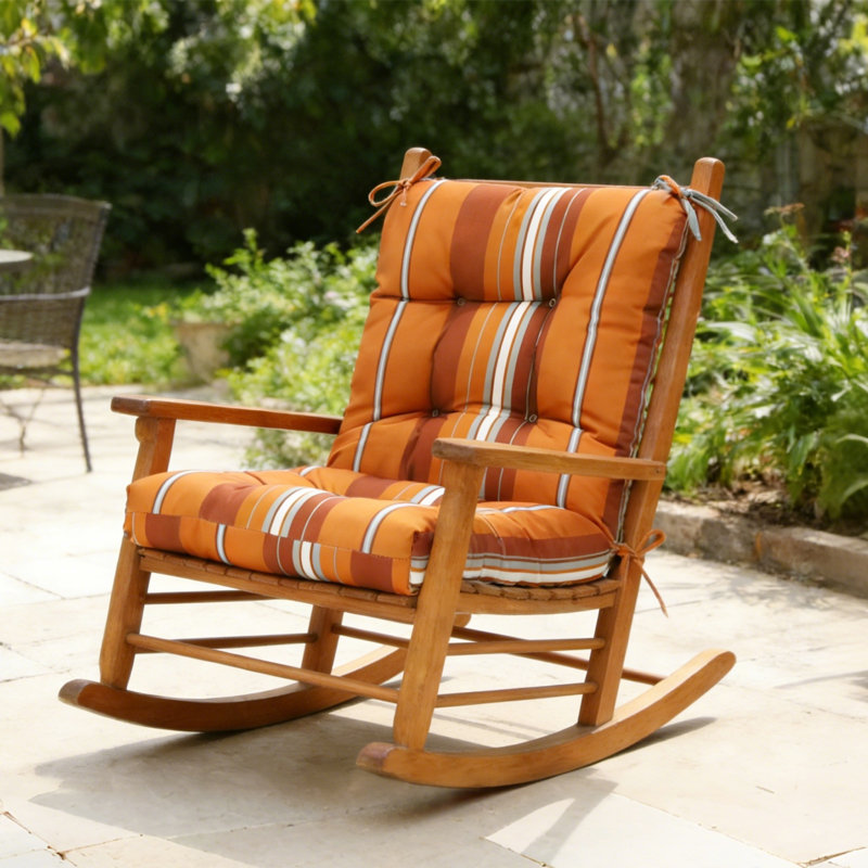 Indoor/Outdoor Seat / Back Cushions with Straps, Red