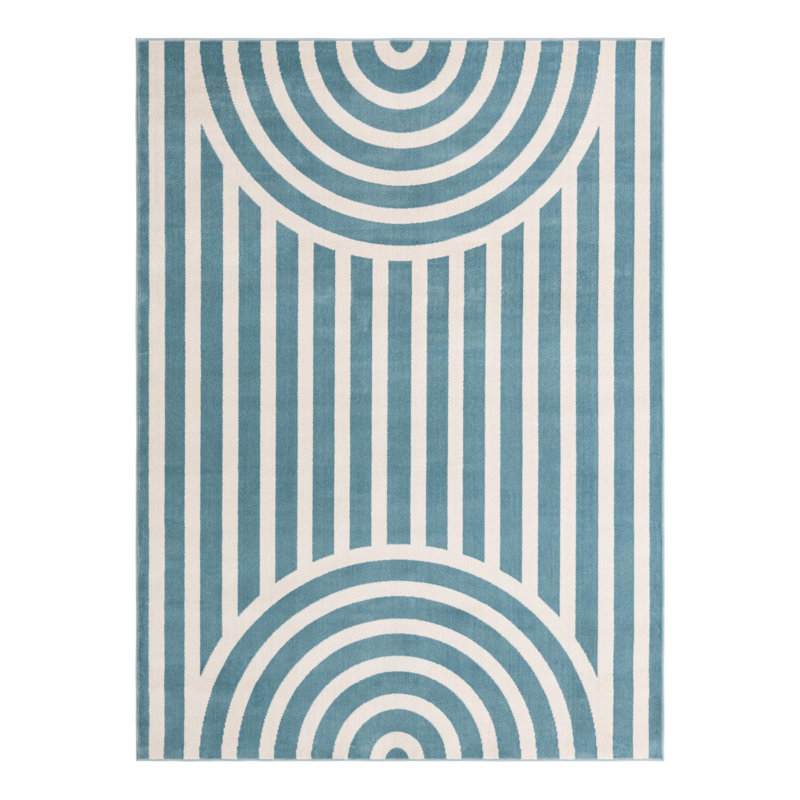 Unique Loom Lines Whimsy Kids Rug, Rectangle 5'1" x 7'1"