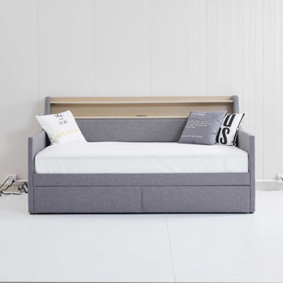 Wingo Upholstered Twin Size Daybed With LED Lights by Ivy Bronx