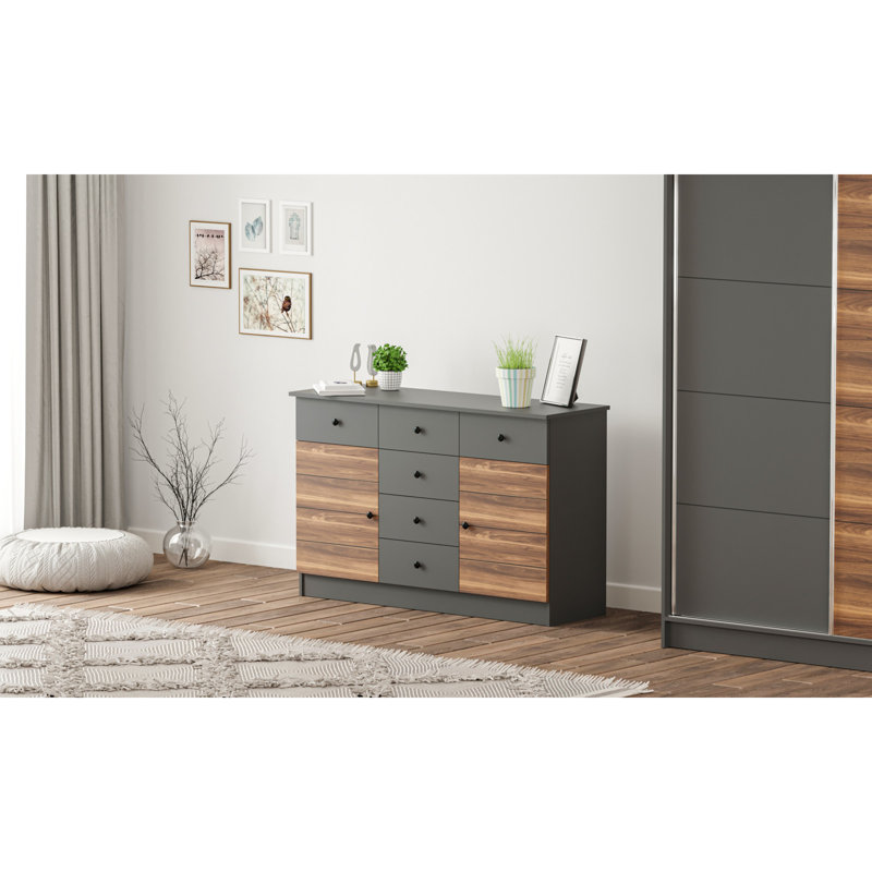 Jeveon 130Cm Wide 6 Drawer