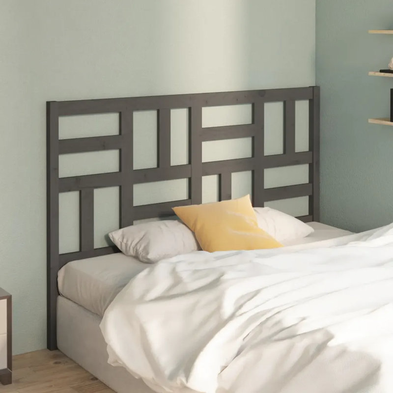 Kenai Solid Wood Headboard, Grey, Small Double (4')