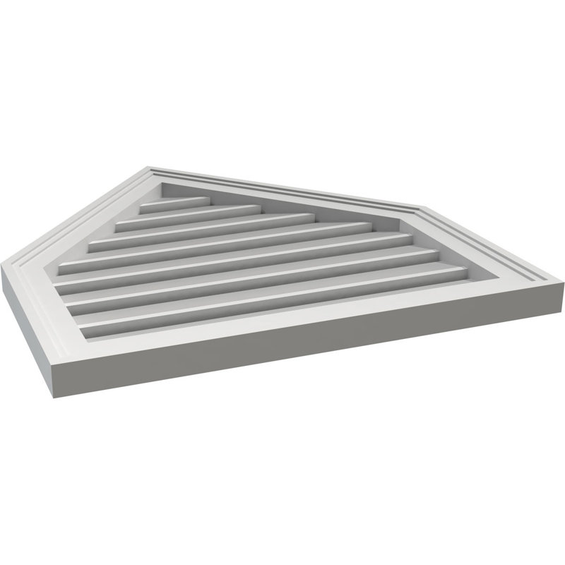 Pente fonctionnelle en uréthane à hauteur de pique 14/12, brun clair apprêté, H 26 po x l 24 po x P 1,5 po