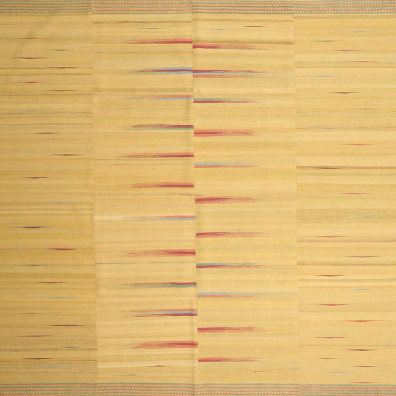 Tapis zone verte claire contemporaine, Carré 8 pi