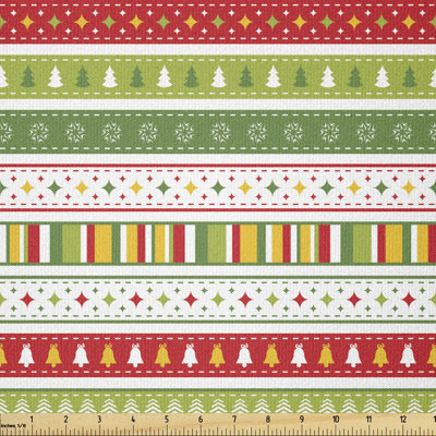 Coree Stars Bells Trees Stripes Multi-Purpose Fabric