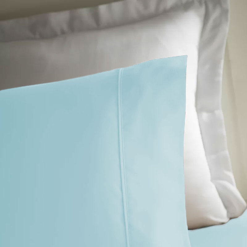 Wayfair Basics® 1800 Series Soft Microfiber Sheet Set, Queen Sheet Set with 4 Pillowcases, Aqua