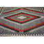 Exciting Tribal Geometric Diamond Design Antique Gray Native American Navajo Flatweave Rug
