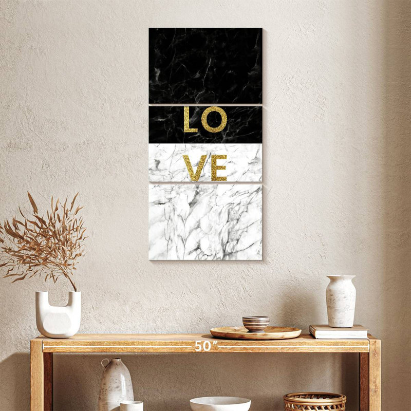 J'adore la typographie, H 62 po x l 30 po